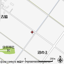 秋田県潟上市昭和大久保（沼下向谷地）周辺の地図