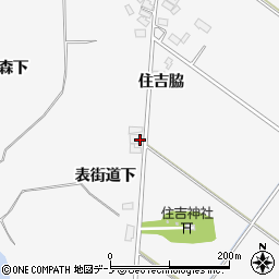 秋田県潟上市昭和大久保（表街道下）周辺の地図