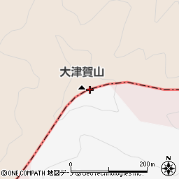 大津賀山周辺の地図