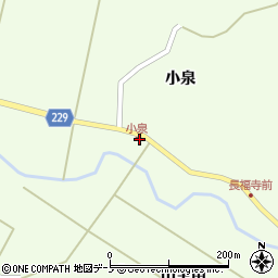 秋田県潟上市昭和豊川上虻川小泉63周辺の地図