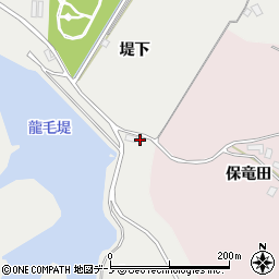 秋田県潟上市昭和豊川竜毛後山1-2周辺の地図