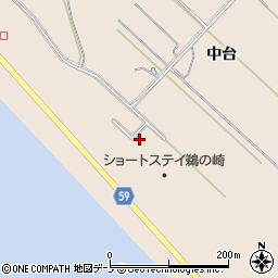 秋田県男鹿市船川港台島鵜ノ崎周辺の地図