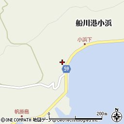 秋田県男鹿市船川港小浜下台周辺の地図