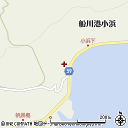 秋田県男鹿市船川港小浜（下台）周辺の地図