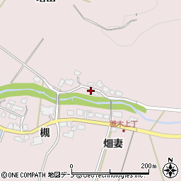 秋田県潟上市昭和豊川槻木塔田122周辺の地図