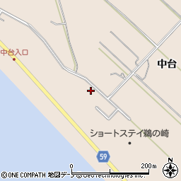 秋田県男鹿市船川港台島鵜ノ崎62-28周辺の地図