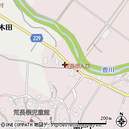 秋田県潟上市昭和豊川槻木荒屋21周辺の地図