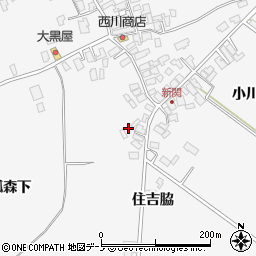 秋田県潟上市昭和大久保新関堰の外76周辺の地図