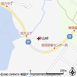 秋田県男鹿市船川港双六館山周辺の地図