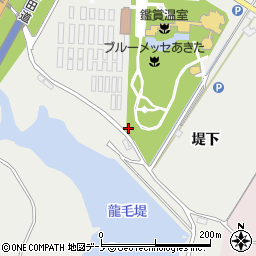 秋田県潟上市昭和豊川竜毛（古屋布）周辺の地図