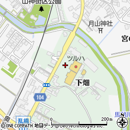 秋田県潟上市昭和乱橋下畑周辺の地図