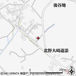 秋田県潟上市昭和大久保北野大崎道添周辺の地図