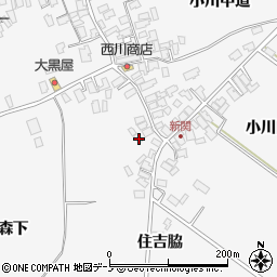 秋田県潟上市昭和大久保新関堰の外70-1周辺の地図