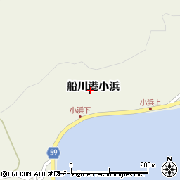 秋田県男鹿市船川港小浜周辺の地図
