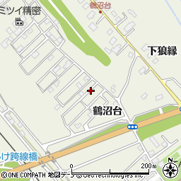 秋田県潟上市天王鶴沼台周辺の地図