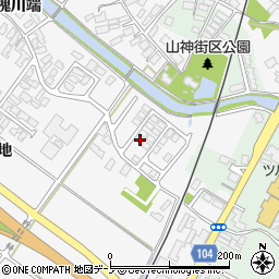 秋田県潟上市昭和大久保山神92-2周辺の地図
