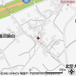 秋田県潟上市昭和大久保北野大崎道添102-1周辺の地図