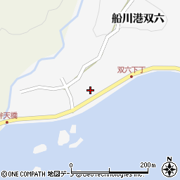 秋田県男鹿市船川港双六打越周辺の地図