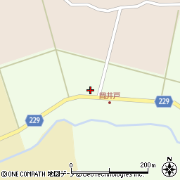 秋田県潟上市昭和豊川上虻川新屋敷周辺の地図