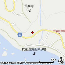 秋田県男鹿市船川港本山門前祓川周辺の地図
