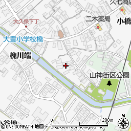 秋田県潟上市昭和大久保山神64周辺の地図