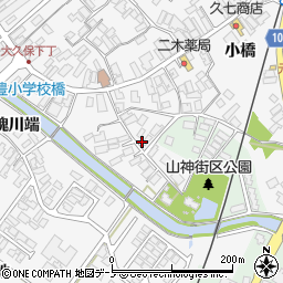 秋田県潟上市昭和大久保（山神）周辺の地図