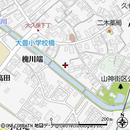 秋田県潟上市昭和大久保山神69-1周辺の地図