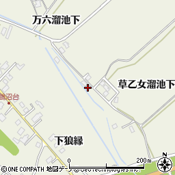秋田県潟上市天王草乙女溜池下63-36周辺の地図