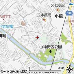 秋田県潟上市昭和大久保山神26周辺の地図