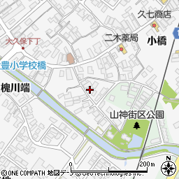 秋田県潟上市昭和大久保山神17周辺の地図