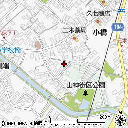 秋田県潟上市昭和大久保山神24周辺の地図