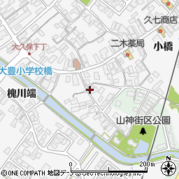秋田県潟上市昭和大久保山神11周辺の地図