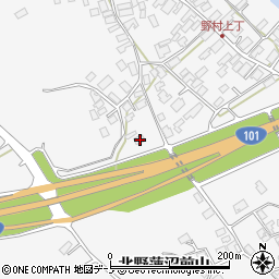 秋田県潟上市昭和大久保北野大崎道添186-1周辺の地図