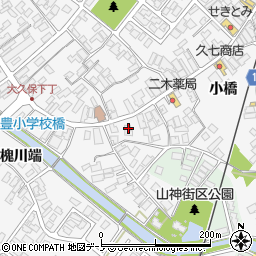 秋田県潟上市昭和大久保山神6周辺の地図