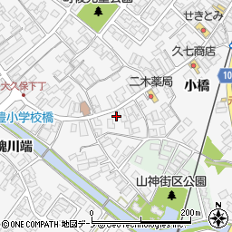 秋田県潟上市昭和大久保山神3-4周辺の地図