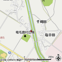秋田県潟上市昭和豊川竜毛八幡田17周辺の地図