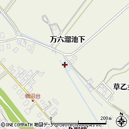 秋田県潟上市天王草乙女溜池下63-4周辺の地図