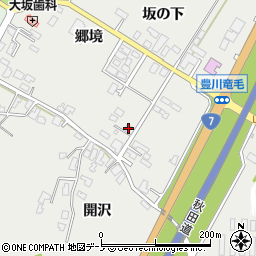 秋田県潟上市昭和豊川竜毛坂の下5-2周辺の地図