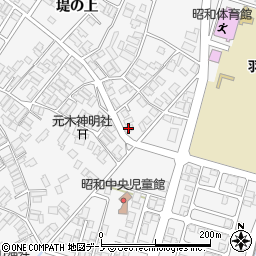 秋田県潟上市昭和大久保堤の上64周辺の地図