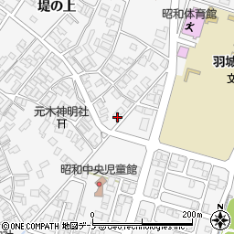 秋田県潟上市昭和大久保堤の上66周辺の地図