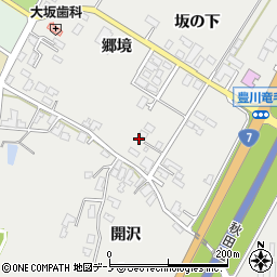 秋田県潟上市昭和豊川竜毛坂の下4周辺の地図