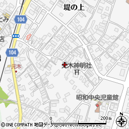 秋田県潟上市昭和大久保堤の上57周辺の地図