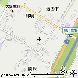 秋田県潟上市昭和豊川竜毛坂の下6周辺の地図
