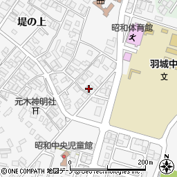 秋田県潟上市昭和大久保堤の上87周辺の地図