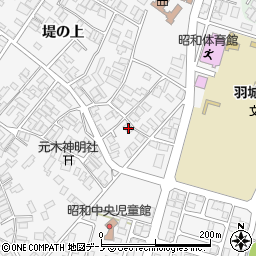 秋田県潟上市昭和大久保堤の上70周辺の地図