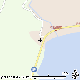 秋田県男鹿市船川港台島不動前周辺の地図