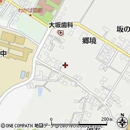 秋田県潟上市昭和豊川竜毛郷境周辺の地図