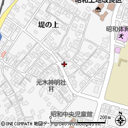 秋田県潟上市昭和大久保堤の上71周辺の地図