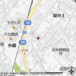秋田県潟上市昭和大久保堤の上51周辺の地図