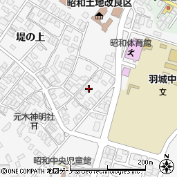 秋田県潟上市昭和大久保堤の上84周辺の地図